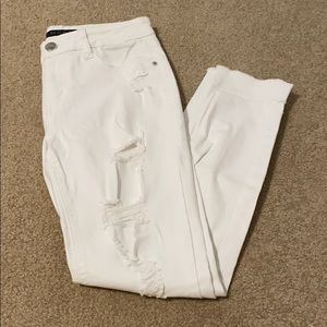 Ripped white jeans